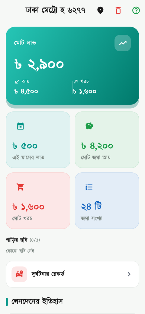 গাড়ির প্রোফাইল 1 স্ক্রিন
