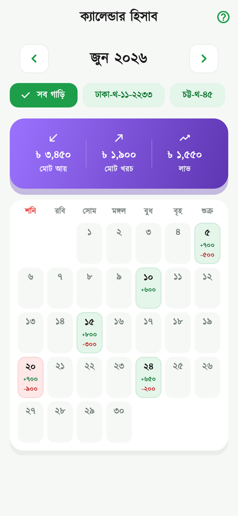 ক্যালেন্ডার 1 স্ক্রিন