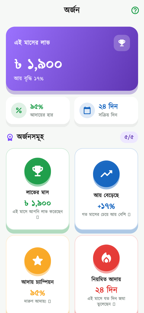 অর্জন 1 স্ক্রিন
